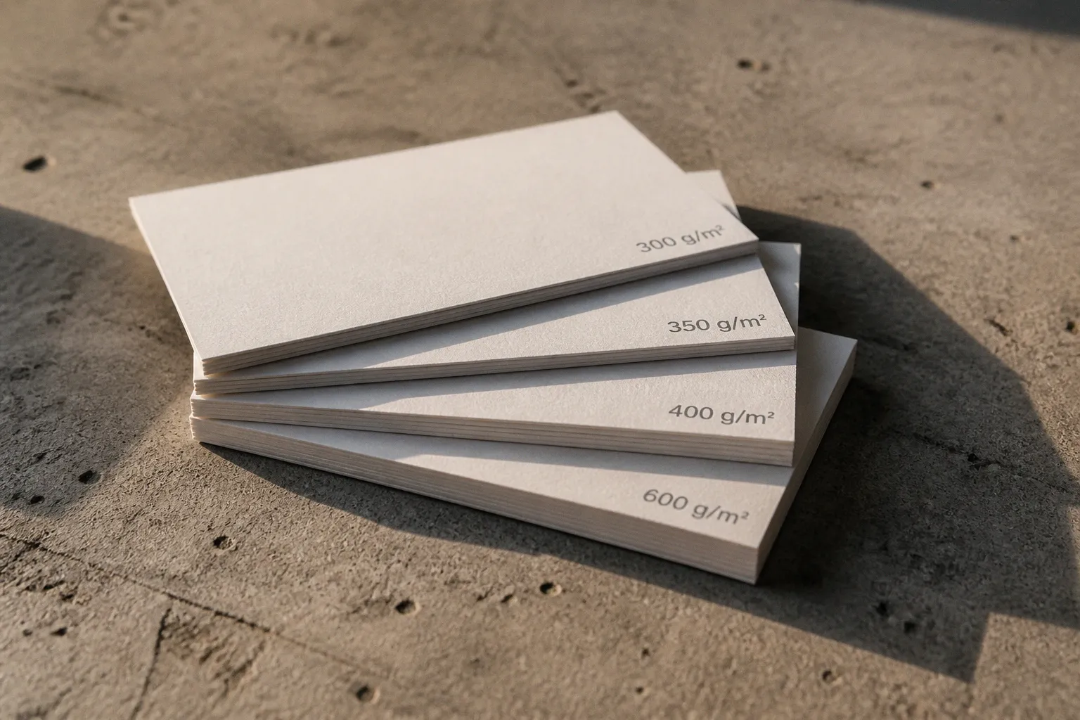 Grammage de carte de visite : le plan pour choisir