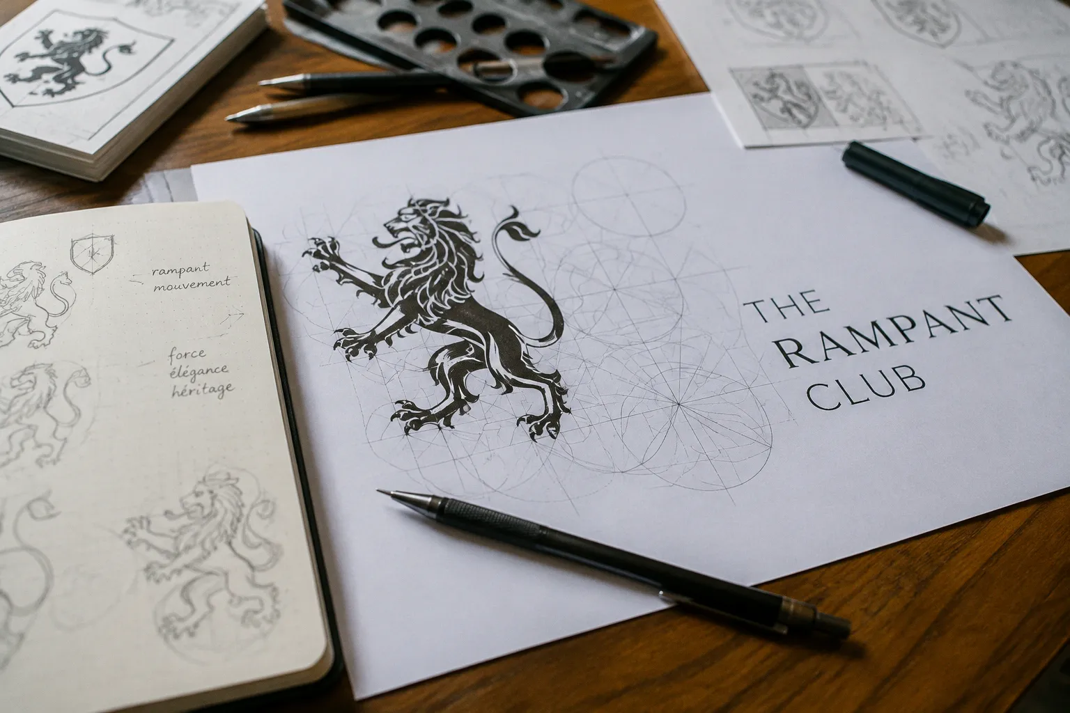 L'identité visuelle de The Rampant Club : quand l'héraldique se modernise